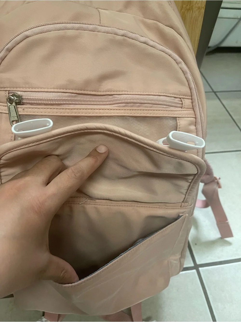 Kids Pink Bow Accent Backpack